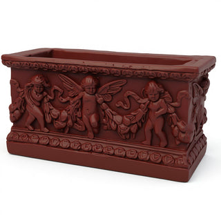 Rectangular Patio Planter — Rust finish