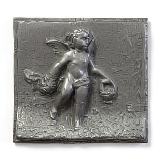 Cherubs of Spring, Set of Two Statue — Aged Silver finish