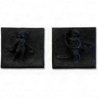 Cherubs of Spring, Set of Two Statue — Iron finish