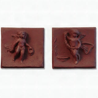 Cherubs of Spring, Set of Two Statue — Rust finish