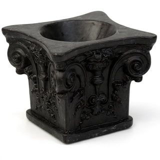 Corinthian Vessel Candleholder — Dusted Black finish
