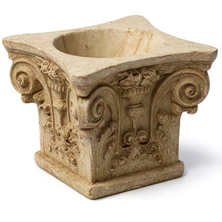 Corinthian Vessel Candleholder — Gothic Stone finish