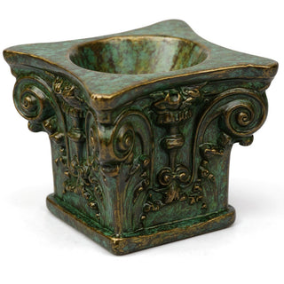 Corinthian Vessel Candleholder — Green Bronze finish