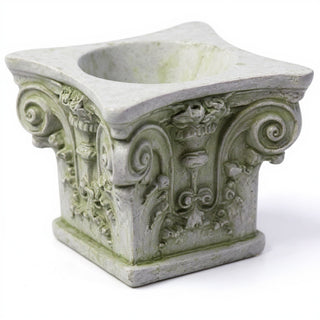 Corinthian Vessel Candleholder — Mossy Green finish