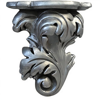 Florentine Bracket - Left - 13-inch — Antique Silver finish