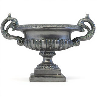 Emen Urn Planter - 18-inch — Aged Silver finish