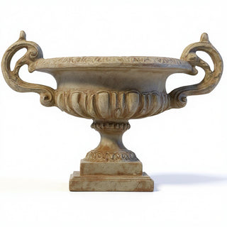 Emen Urn Planter - 18-inch — Gothic Stone finish