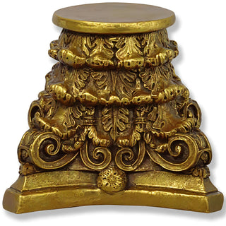 Roman Bath Capital Candleholder - 7-inch — Antique Gold finish