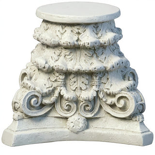 Roman Bath Capital Candleholder - 7-inch — Antique White finish