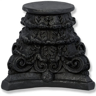 Roman Bath Capital Candleholder - 7-inch — Dusted Black finish
