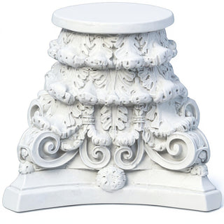 Roman Bath Capital Candleholder - 7-inch — Flat White finish