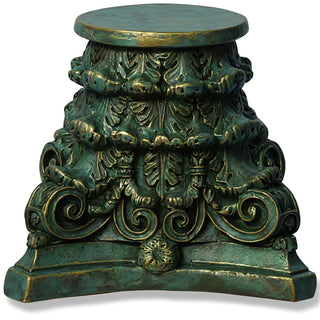Roman Bath Capital Candleholder - 7-inch — Green Bronze finish