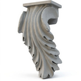 Colossal Leaf Bracket - 17-inch — Limestone finish