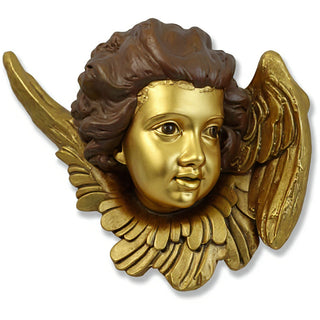 Twin Angels Wall Plaque — Antique Gold finish