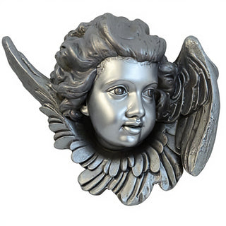 Twin Angels Wall Plaque — Antique Silver finish
