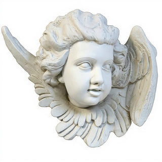 Twin Angels Wall Plaque — Antique White finish
