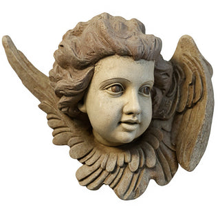Twin Angels Wall Plaque — Gothic Stone finish