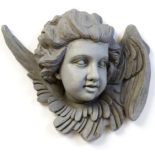 Twin Angels Wall Plaque — Old Stone finish