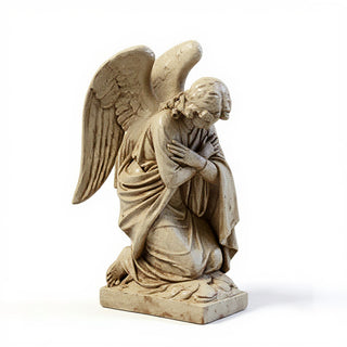 Adoration Angel with Arms Crossed Statue - 28-inch — Gothic Stone finish