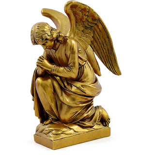 Adoration Angel, Praying Statue - 28-inch — Antique Gold finish