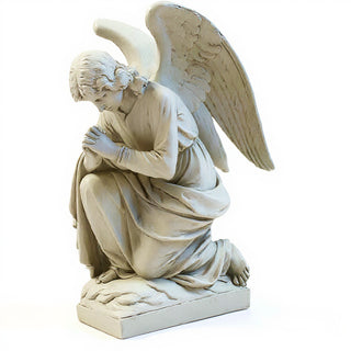 Adoration Angel, Praying Statue - 28-inch — Antique White finish