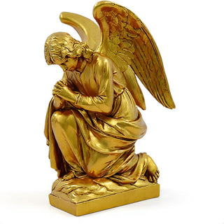 Adoration Angel, Praying Statue - 28-inch — Deep Gold finish