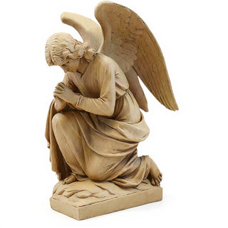 Adoration Angel, Praying Statue - 28-inch — Dusted Sand finish