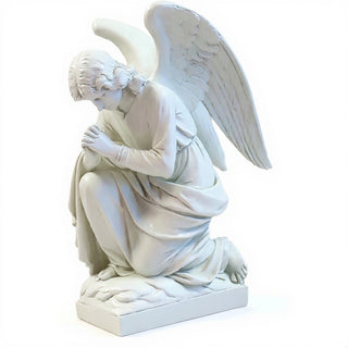 Adoration Angel, Praying Statue - 28-inch — Flat White finish