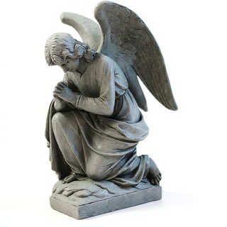 Adoration Angel, Praying Statue - 28-inch — Old Stone finish