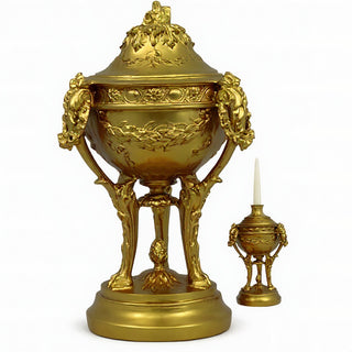 Three-Legged Urn Planter - 12-inch — Antique Gold finish