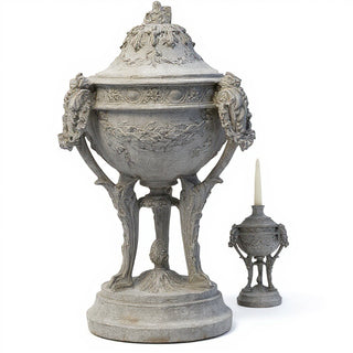 Three-Legged Urn Planter - 12-inch — Antique Stone finish