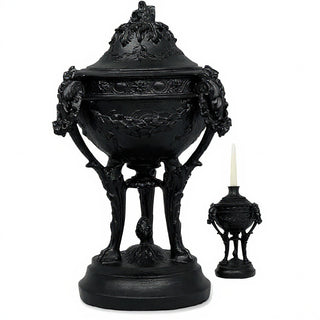 Three-Legged Urn Planter - 12-inch — Dusted Black finish