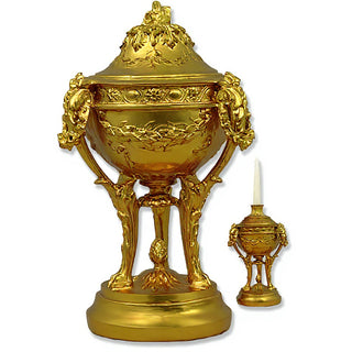 Three-Legged Urn Planter - 12-inch — Deep Gold finish