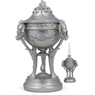 Three-Legged Urn Planter - 12-inch — Silver finish
