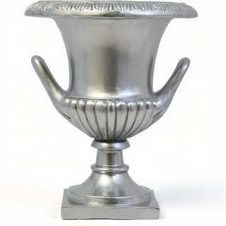 Roma Urn Planter - 20-inch — Silver finish