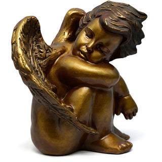 Sweet Dreams Cherub Statue - 10-inch — Bronze finish