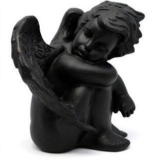 Sweet Dreams Cherub Statue - 10-inch — Dusted Black finish