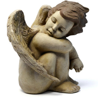 Sweet Dreams Cherub Statue - 10-inch — Gothic Stone finish