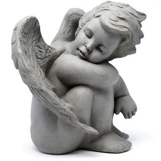 Sweet Dreams Cherub Statue - 10-inch — Old Stone finish
