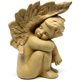 Slumbering Cherub Statue - 11-inch — Gothic Stone finish