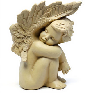 Slumbering Cherub Statue - 11-inch — Museum Terracotta finish