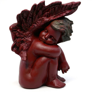 Slumbering Cherub Statue - 11-inch — Rust finish
