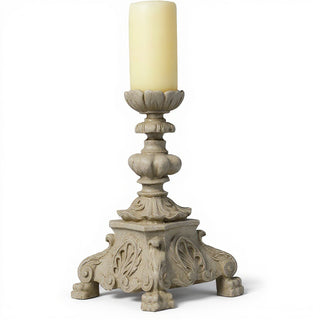 Baroque Candleholder, Short - 13-inch — Museum Terracotta finish