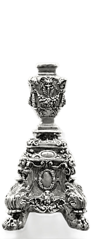 Ornate Candleholder Short Statue - 24-inch