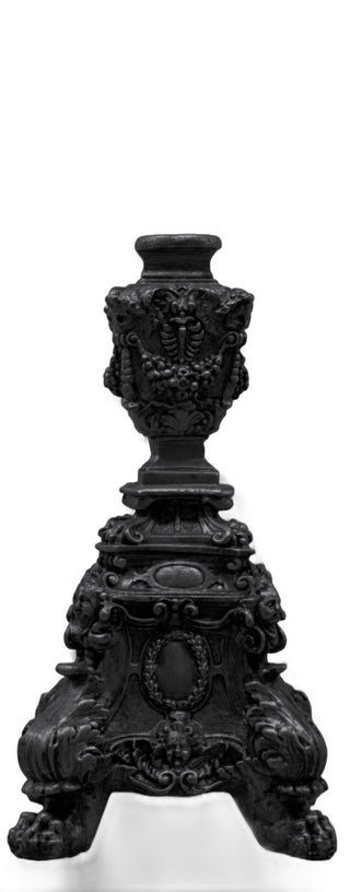 Ornate Candleholder Short Statue - 24-inch