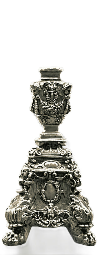 Ornate Candleholder Short Statue - 24-inch