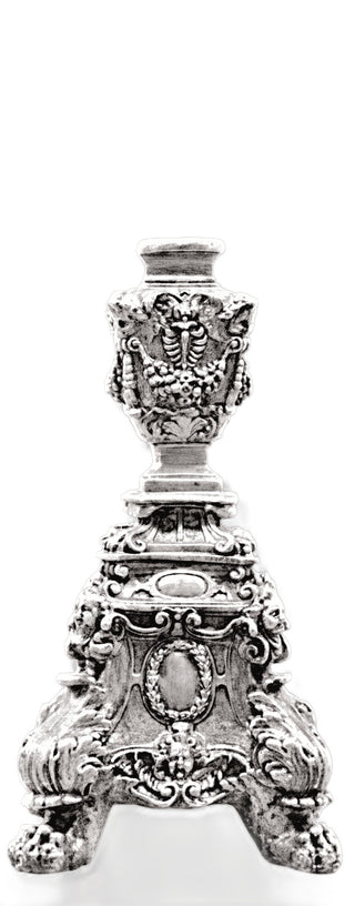 Ornate Candleholder Short Statue - 24-inch
