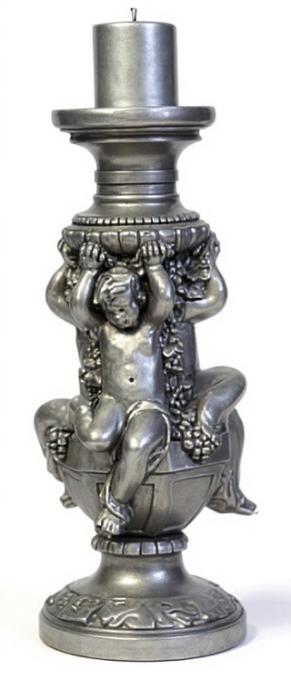 Cherubs Of Capri Candleholder Statue - 21-inch