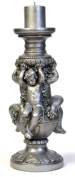 Cherubs Of Capri Candleholder Statue - 21-inch