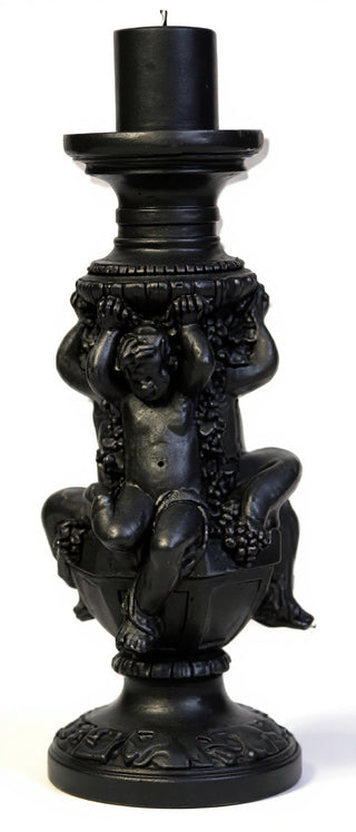 Cherubs Of Capri Candleholder Statue - 21-inch